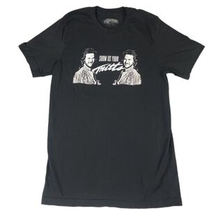 Travis Tritt Show Me Your Tritts Black And White Short Sleeve Tee Mens Medium